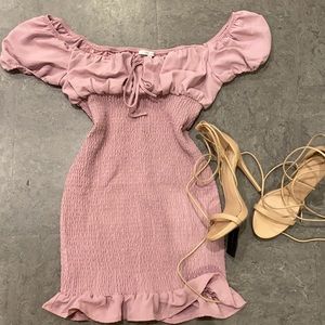 Lavender dress very stretchy.